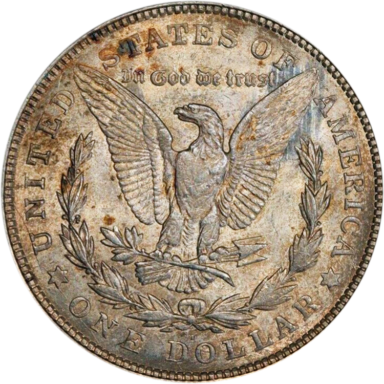 1921 D Morgan Silver Dollar (reverse)