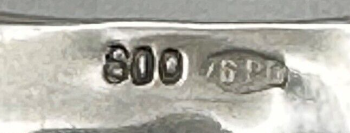 800 Silver Hallmark Example #6